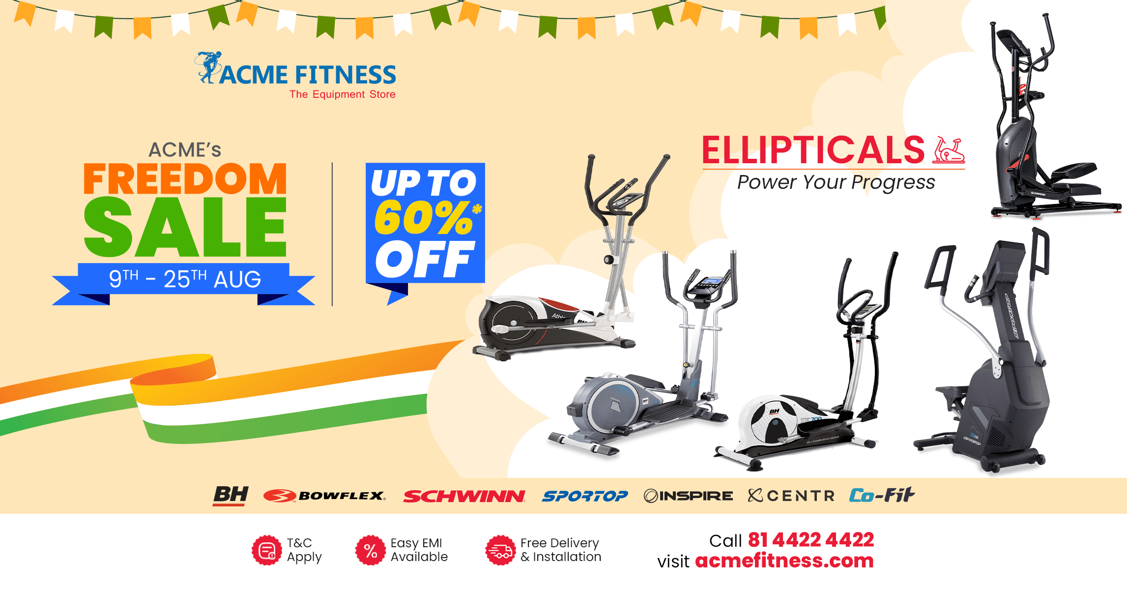 Step into Freedom: Limited Time Elliptical Offer from ACME Fitness Independence Day Freedom Sale!