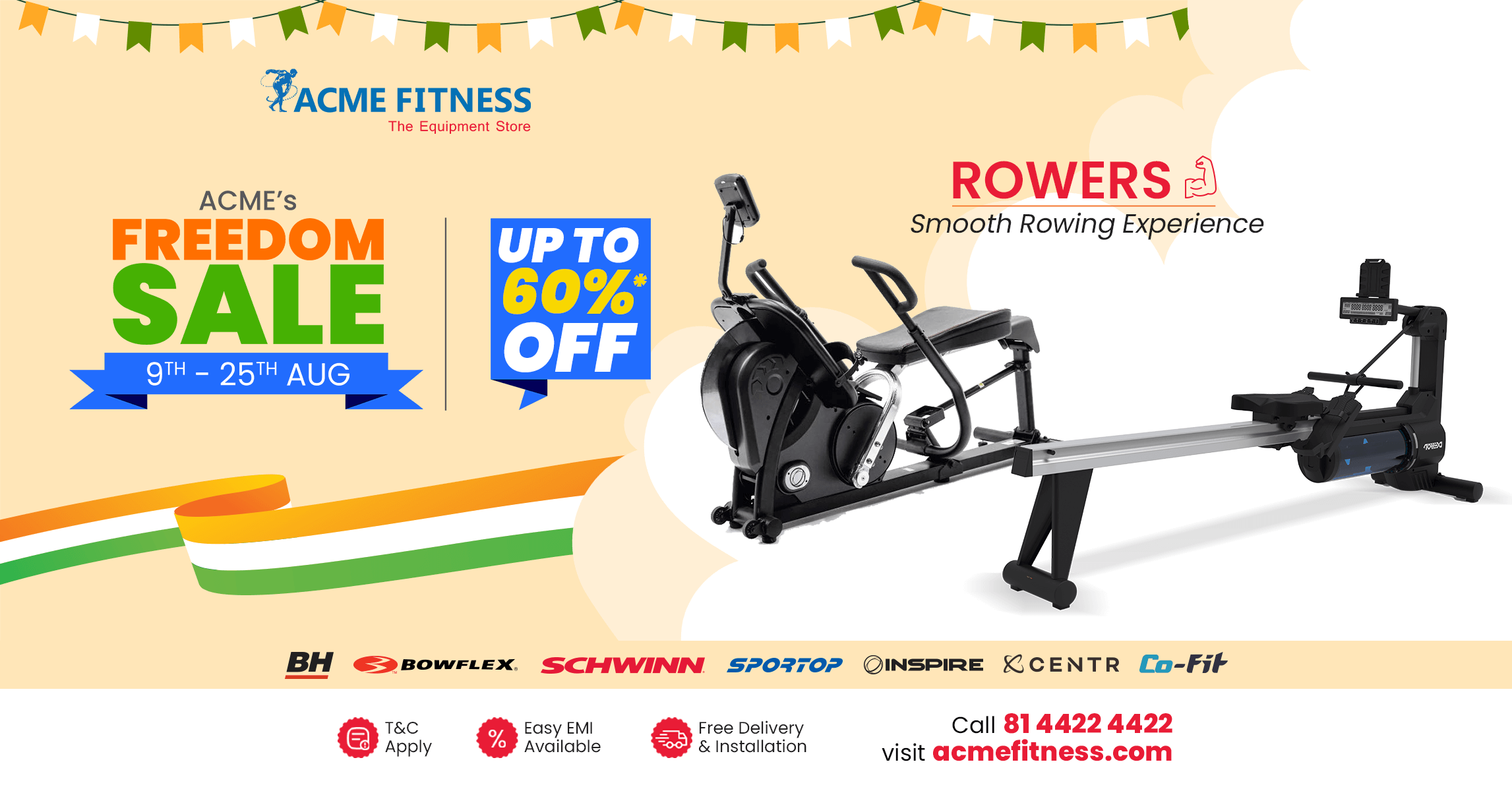 Independence Day Freedom Sale: Claim Your Freedom from a Sedentary Lifestyle with ACME Rowers!